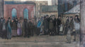 L S Lowry Figures In A Street 2 A4 Art Photo Print 1