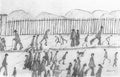 L S Lowry Figures In A Street 7 A4 Art Photo Print 1