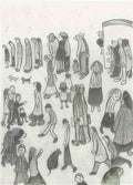 L S Lowry Figures In The Street (2) A4 Photo Print