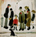 L S Lowry Figures In The Street 1 A4 Art Photo Print 1
