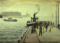 L S Lowry Figures On A Jetty, Knott End On Sea A4 Art Photo Print 1