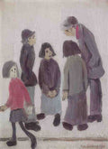 L S Lowry Five Figures(1) A4 Photo Print