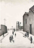L S Lowry Footbridge At Droylsden(1) A4 Photo Print 1
