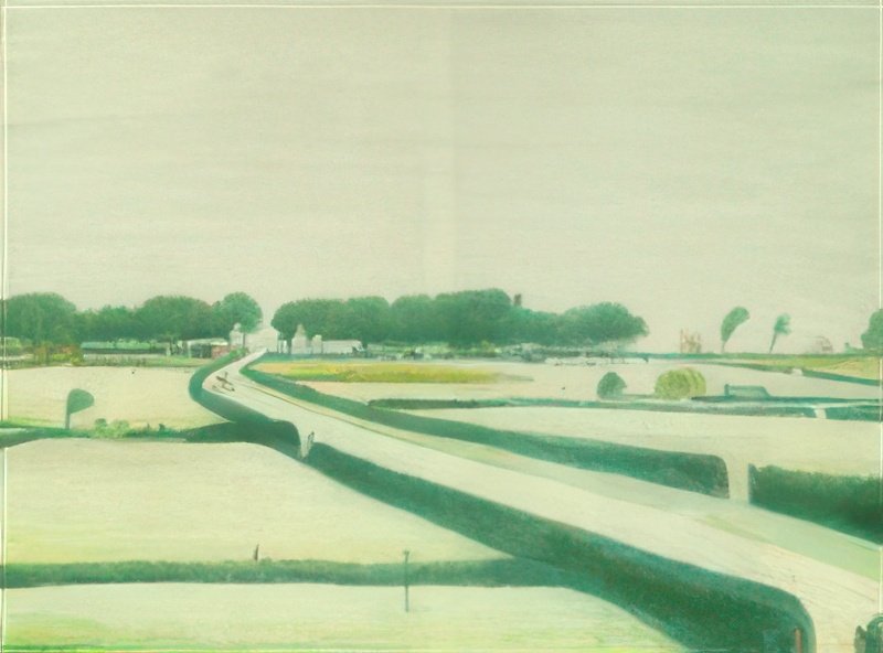 L S Lowry Fylde Farm, Lancashire A4 Art Photo Print 1