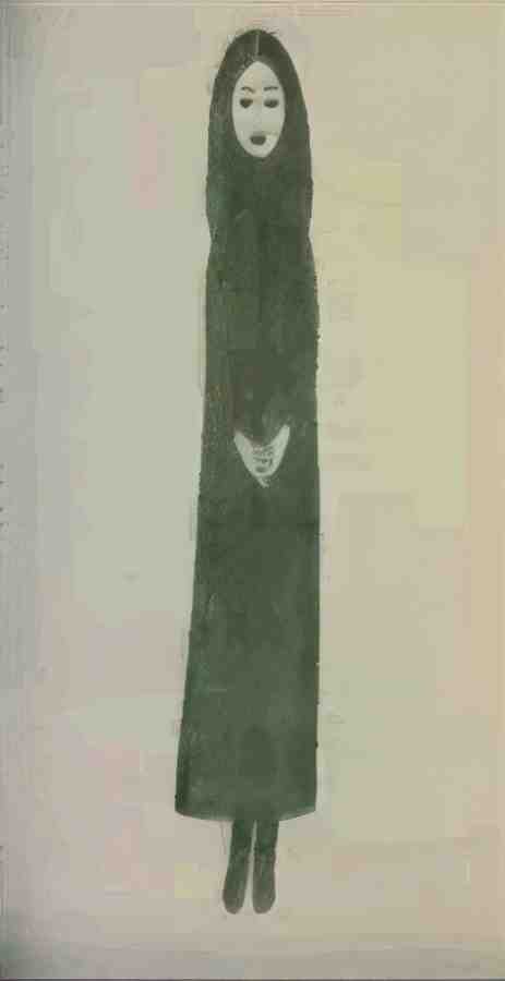 L S Lowry Girl 2 A4 Art Photo Print
