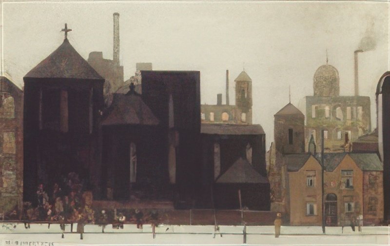 L S Lowry Going To Church 1 A4 Art Photo Print 1