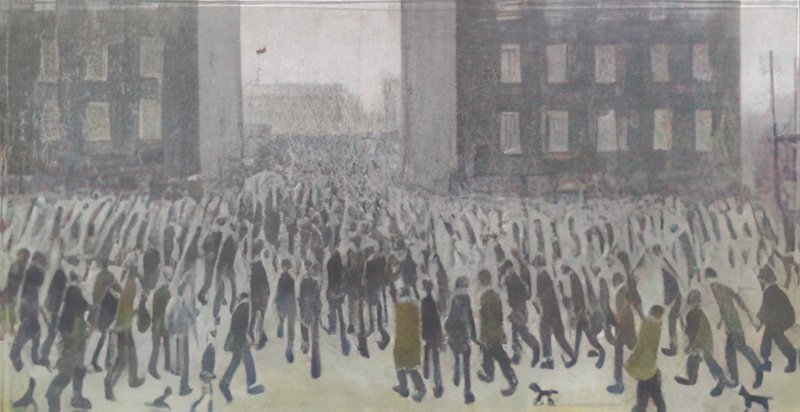 L S Lowry Going To The Match 3 A4 Art Photo Print 1