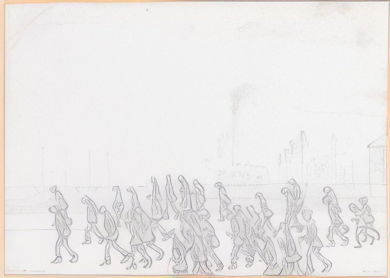 L S Lowry Going To The Match 5 A4 Art Photo Print 1
