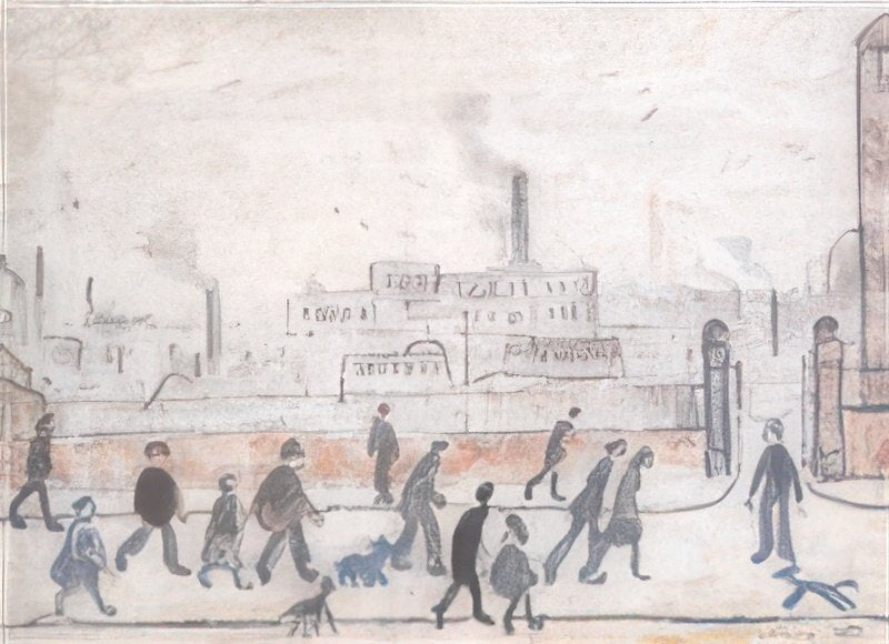 L S Lowry Going To The Mill (2) A4 Photo Print 1