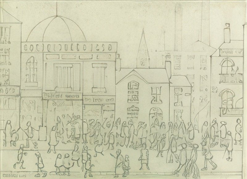 L S Lowry Going To The Pictures 1 A4 Art Photo Print 1