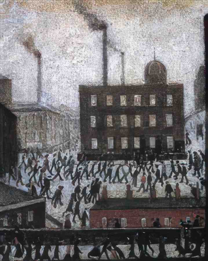 L S Lowry Going To Work 3 A4 Art Photo Print