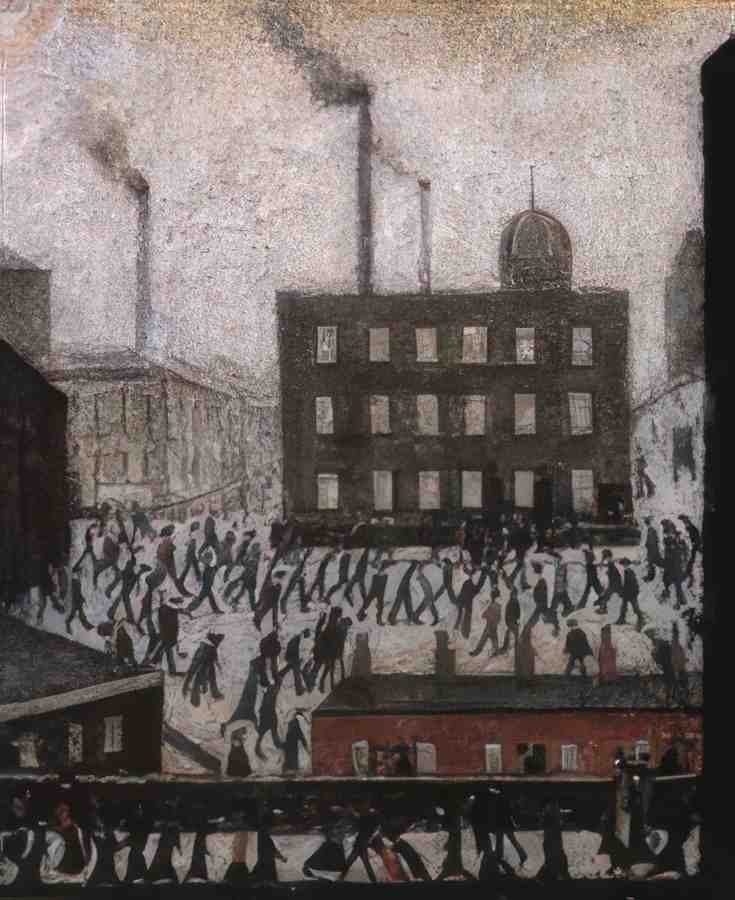 L S Lowry Going To Work 4 A4 Art Photo Print