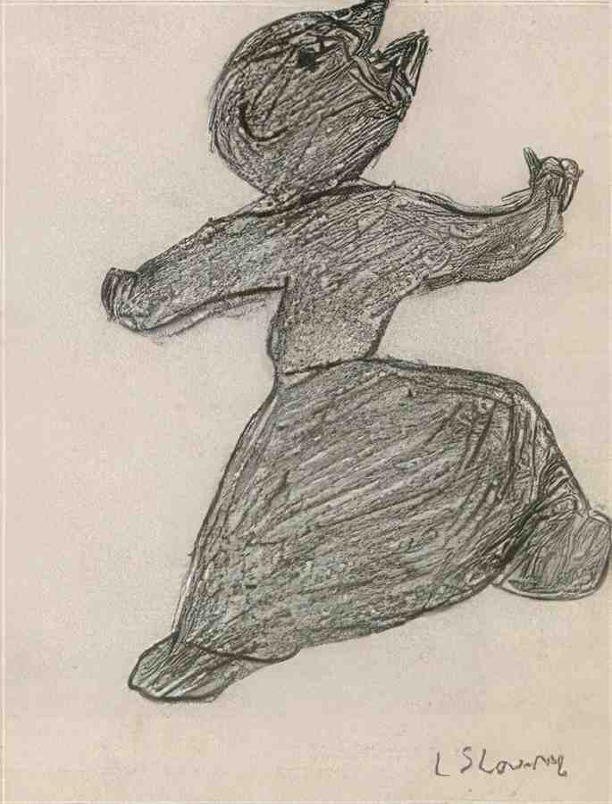 L S Lowry Grotesque Figure(1) A4 Photo Print