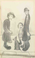 L S Lowry Group Of People 2 A4 Art Photo Print
