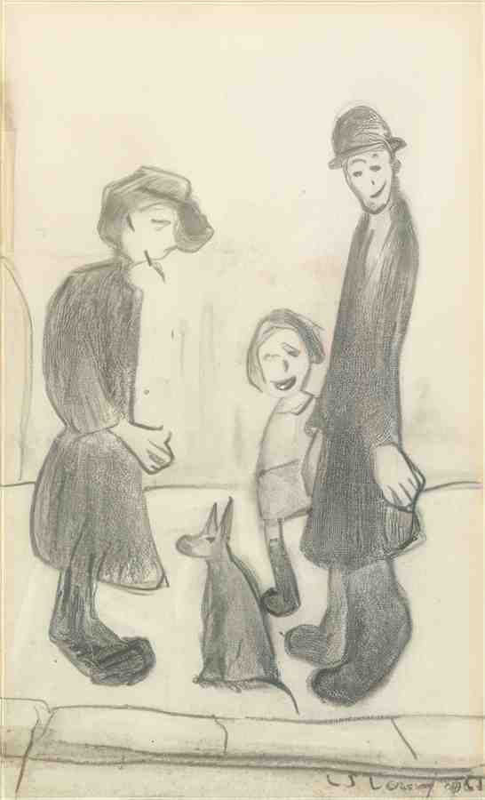 L S Lowry Group Of People 2 A4 Art Photo Print