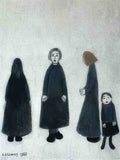 L S Lowry Group Of People 4 A4 Art Photo Print