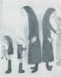 L S Lowry Group Of People 5 A4 Art Photo Print
