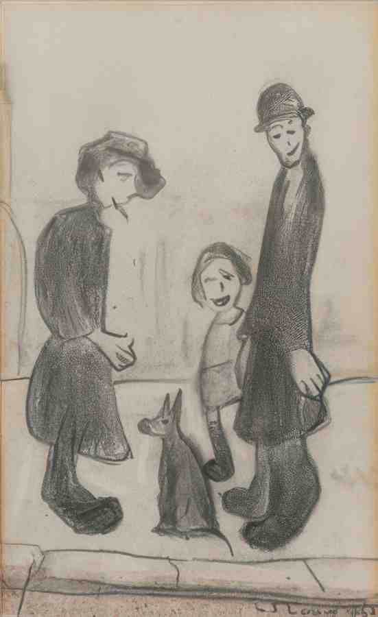 L S Lowry Group Of People(6) A4 Photo Print 1