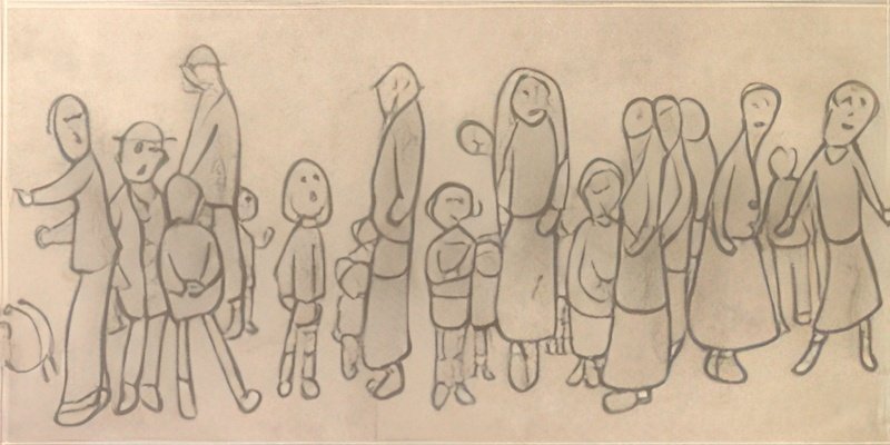L S Lowry Group Of People 8 A4 Art Photo Print 1