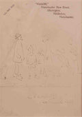 L S Lowry Group Of Six Figures And A Dog(1) A4 Photo Print 1