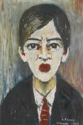 L S Lowry Head Of A Boy 1 A4 Art Photo Print