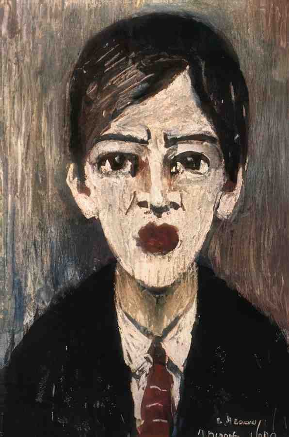 L S Lowry Head Of A Boy 3 A4 Art Photo Print