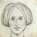 L S Lowry Head Of A Lady(1) A4 Photo Print 1