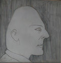 L S Lowry Head Of A Man (2) A4 Photo Print 1
