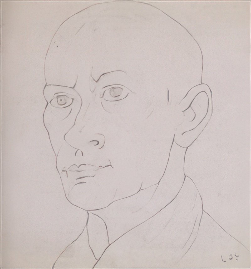 L S Lowry Head Of A Man 10 A4 Art Photo Print 1