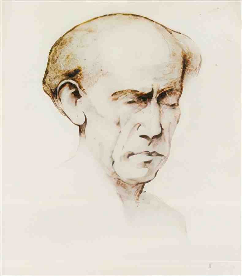L S Lowry Head Of A Man 11 A4 Art Photo Print