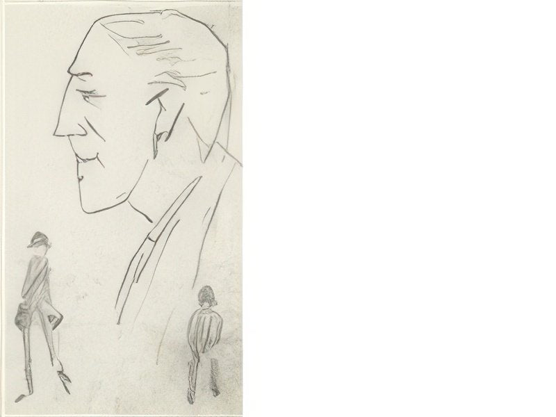 L S Lowry Head Of A Man 12 A4 Art Photo Print 1