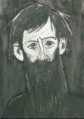 L S Lowry Head Of A Man(13) A4 Photo Print
