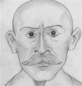 L S Lowry Head Of A Man(16) A4 Photo Print 1