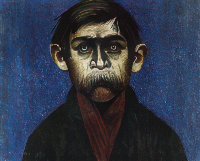L S Lowry Head Of A Man(1) A4 Photo Print 1