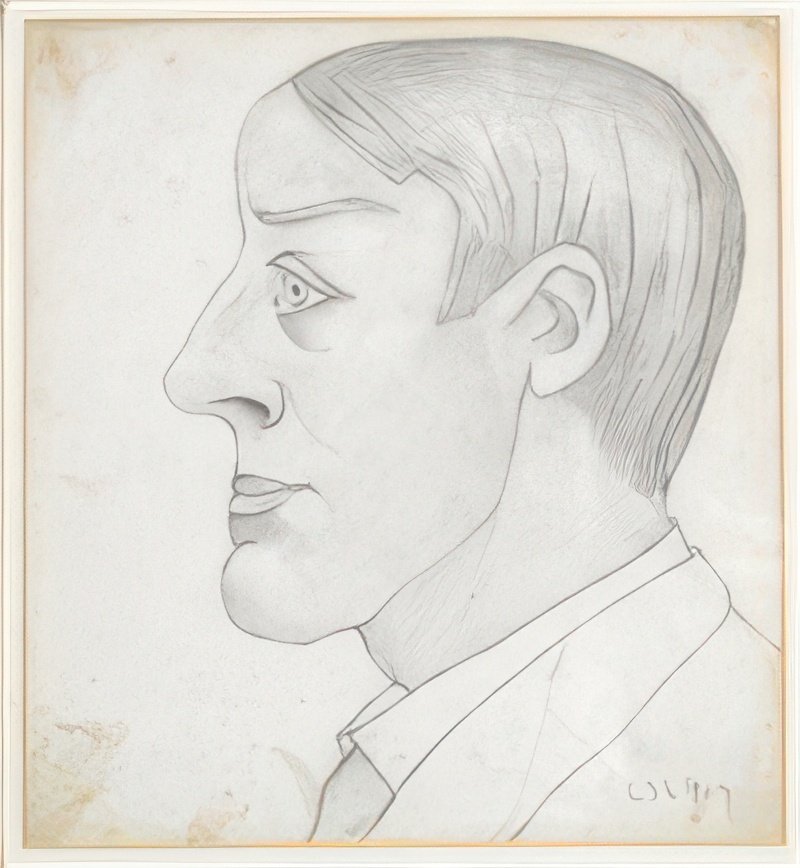 L S Lowry Head Of A Man(2) A4 Photo Print 1