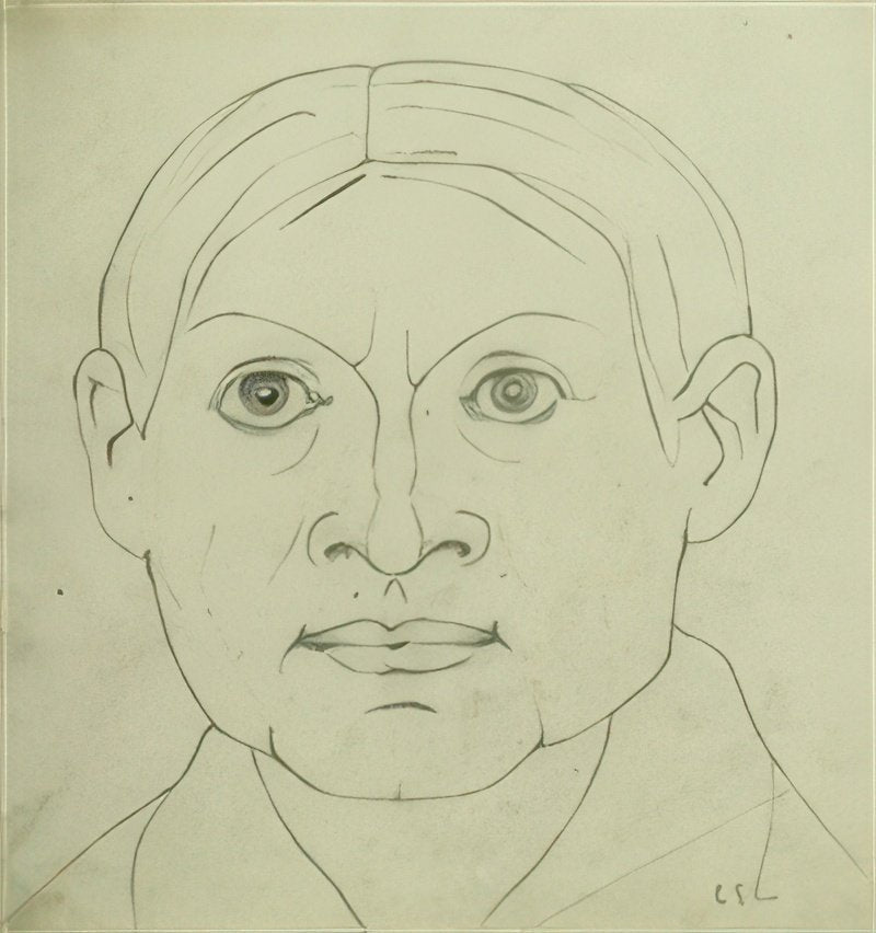 L S Lowry Head Of A Man 9 A4 Art Photo Print 1