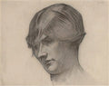 L S Lowry Head Of A Woman(2) A4 Photo Print 1