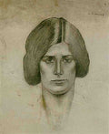 L S Lowry Head Of A Woman(4) A4 Photo Print 1