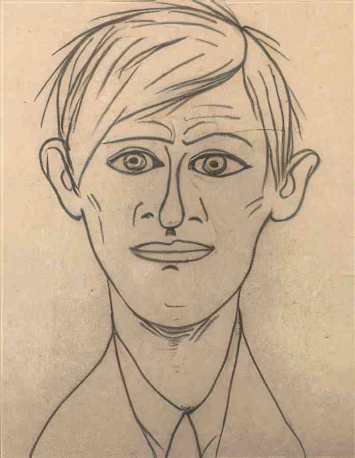 L S Lowry Head Of A Young Man 1 A4 Art Photo Print