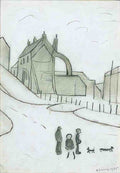 L S Lowry House With Chimney, County Durham A4 Photo Print 1