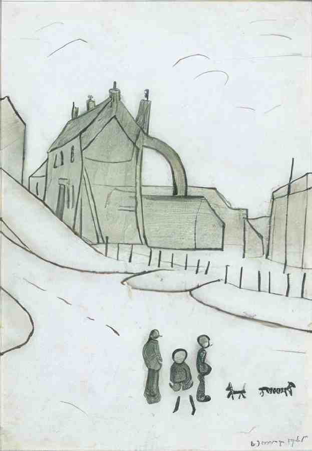 L S Lowry House With Chimney, County Durham A4 Photo Print