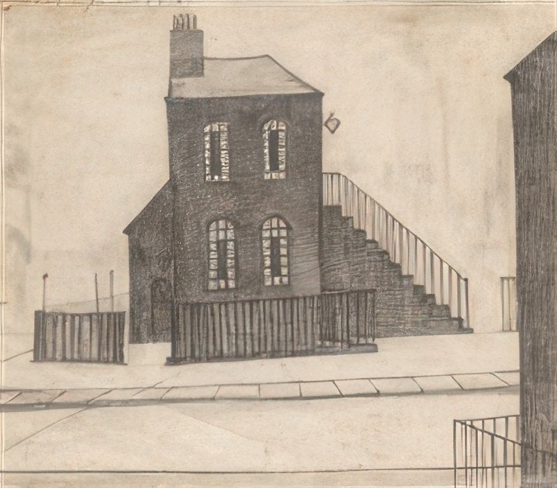 L S Lowry House With Steps (+ 1 Other, Verso) A4 Photo Print 1