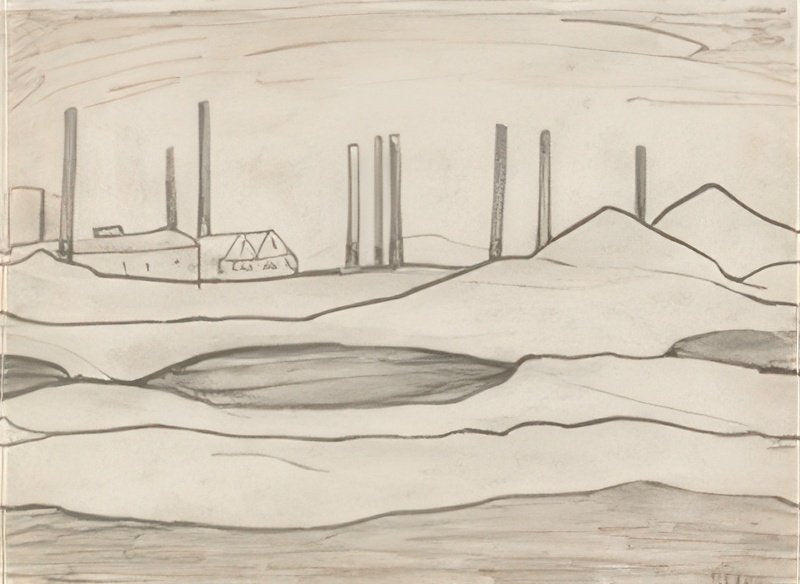 L S Lowry Industrial Landscape 2 A4 Art Photo Print 1