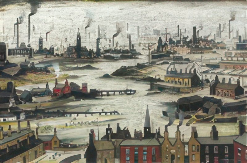 L S Lowry Industrial Landscape(1) A4 Photo Print 1
