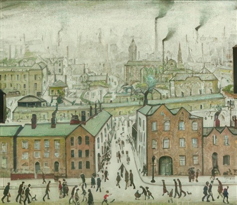 L S Lowry Industrial Landscape 5 A4 Art Photo Print 1