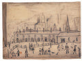 L S Lowry Industrial Scene With Figures (2) A4 Photo Print 1