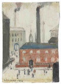 L S Lowry Industrial Scene With Figures 1 A4 Art Photo Print