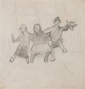 L S Lowry Ladies Partying (Sketch) A4 Photo Print 1