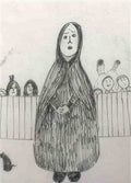 L S Lowry Lady In Trouble 2 A4 Art Photo Print
