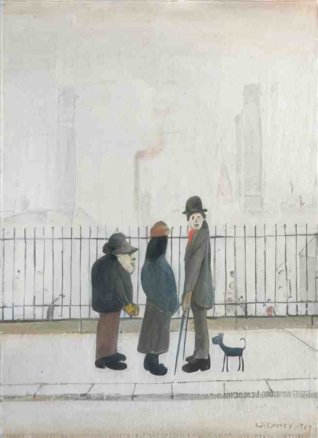 L S Lowry Landscape With Figures(1) A4 Photo Print 1